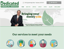 Tablet Screenshot of dedicatedfinancialservices.com